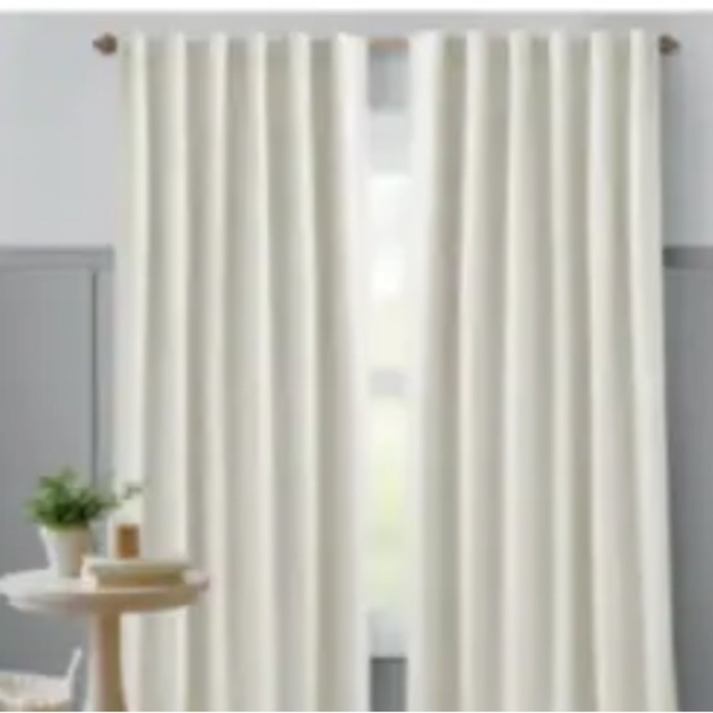 BEE & WILLOW Window 2 Panel Curtain Textured Weave White 127cm X 160cm